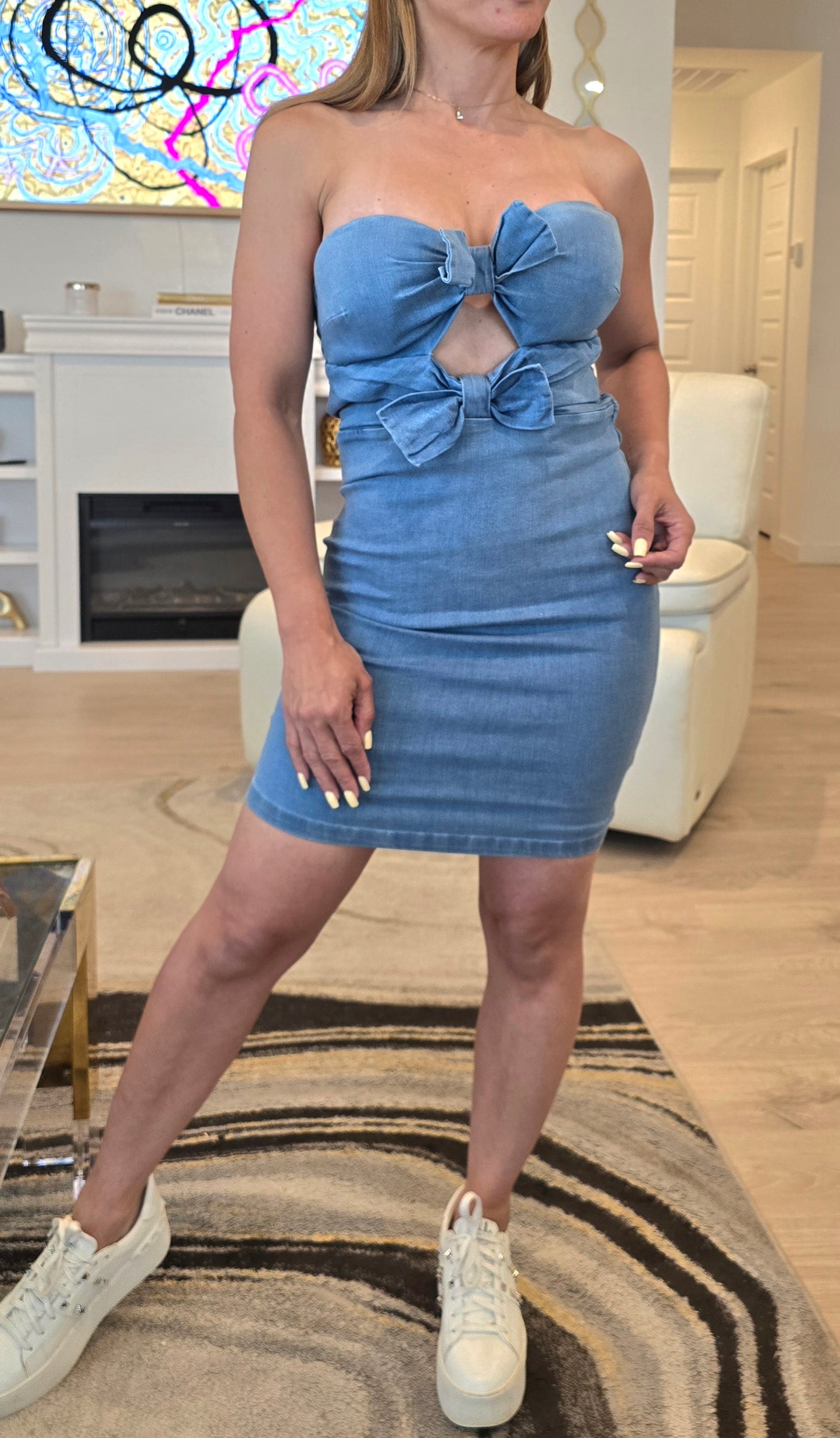 Vestido Jeasn claro